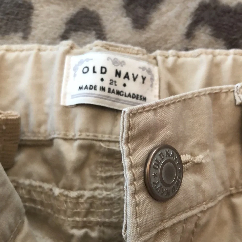 Old Navy Khaki Tan Crop Utility Pant 5 Pocket Size 2t